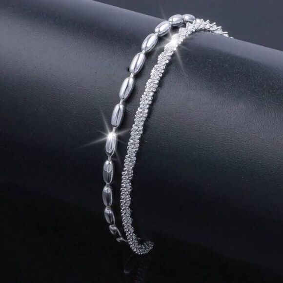 Elegant Silver Bracelet M477 - Picture 4 of 5